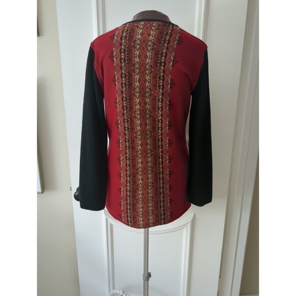 Peruvian Imports Sweater Med 100% Alpaca Cardigan Full Zip Bolivia Artsy Rare - Picture 2 of 9